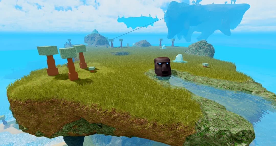 Feather Island and its waterfall
